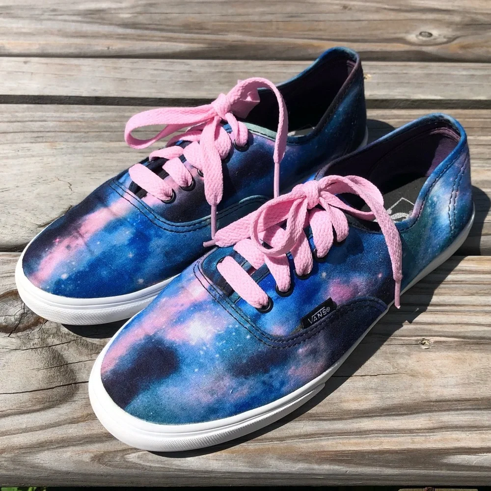 - Vans Sz 8 Cosmic Galaxy NEW Pink Laces! EUC!
